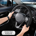 Fit for Toyota Steering Wheel Cover, Car Steering Wheel Cover for Toyota Corolla(2020-2026) Rav4(2019-2025) Camry(2018-2024) Venza(2021-2024) Avalon(2019-2022) Accessories (Black)