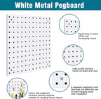 Peg Board Kit, Includes Pegboard and Accessories,with Hooks and Bins,Peg Board Wall Organizer for Office,Ornaments Display,Cr
