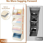 4 Pcs Modular Closet Organizer - Detachable & Foldable Hanging Storage Cubes, 88L Total Capacity, Heavy Duty Fabric Shelves f