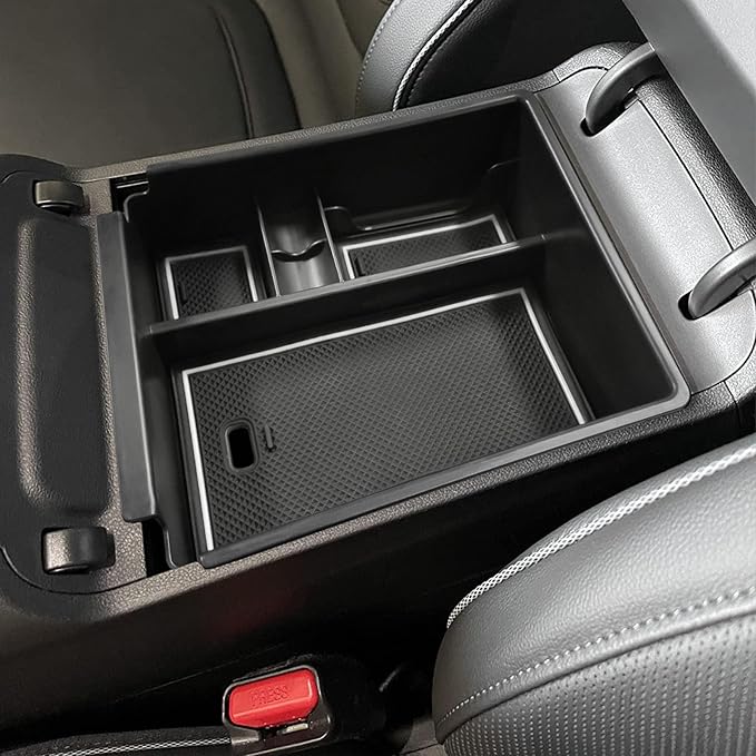 Center Console Organizer Compatible with 2022-2024 Hyundai Tucson & Santa Cruz 2022-2025 Interior Accessories Armrest Storage Box Insert Tray (Not for 2025 Limited/Hybrid/Plug-in Hybrid) White