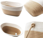 Over the Door Hanging Basket for Organizing 3 Tiers Woven Cotton Rope Wall Mount Storage basket Decorative Kitchen Hanging Or