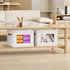 Univivi Storage Boxes with Lids Fabric Foldable Storage Bin for Clothes, [3-Pack] Closet Organizer Containers boxes with Hand