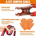 AUTODECO Car Roadside Emergency Kit, Car Safety Kit Portable Car Kits for Emergency with Jumper Cable, Safety Hammer, Orange