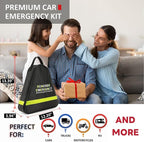 Car Emergency Kit with Jumper Cables, Roadside Safety Emergency Car Kit for Vehicle Truck Motorcycle - Gifts for Men Women Te