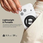 NEEWER Magnetic Phone Grip, Dual Side Magnet Cell Phone Ring Holder Stand Foldable Kickstand Portable Compatible with MagSafe iPhone Samsung Android for Car Mount Workout Gym Video Recording, PA140