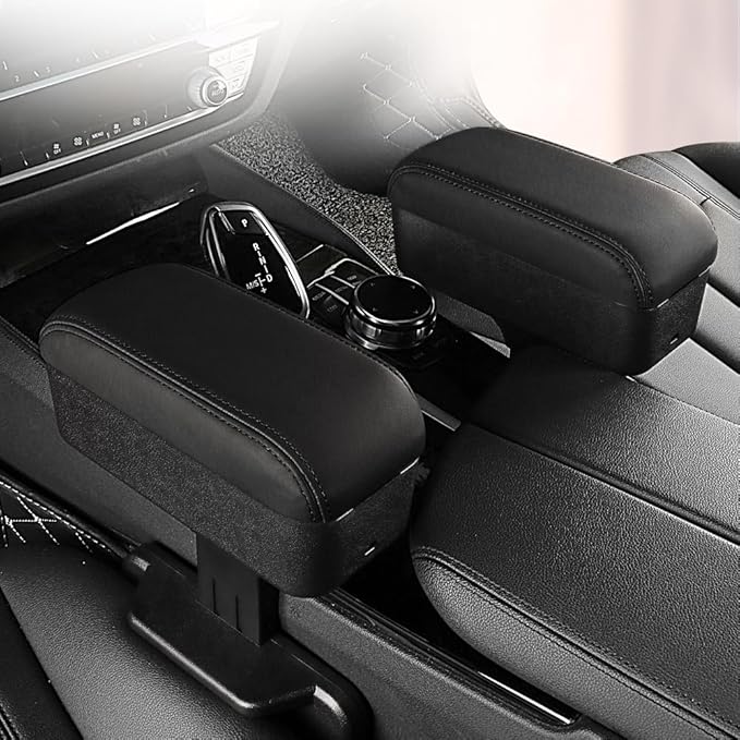 JEYODA Car Armrest Box with Cup Holder Car Central Liftable Armres Storage Organizer Box Arm Rest，Car Seat Gap Filler Organiz