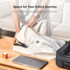3-Travel Vacuum Bags with Pump, 25L Large Capacity Vacuum Bags for Travel, IPX7 Waterproof, Open Zipper, Reusable Space Saver
