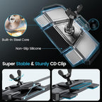 APPS2Car Wireless Car Charger Mount CD Slot Auto Clamping 15W Fast Charging CD Phone Holder for Car Wireless Charger Fit for iPhone 17 16 15 14 13 12 Pro Max, Samsung S25 S24, Google, LG etc.