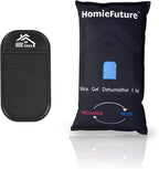 1000g Car Dehumidifier Bag with Non-Slip Dashboard Mat | Microwave Rechargeable Silica Gel Desiccant | Absorbs Moisture & Con