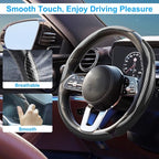Carbon Fiber Steering Wheel Cover 3PCS, Non-Slip Grip for Universal Cars,Fit for 14–16 Inch Wheels, Interior Accessories for 