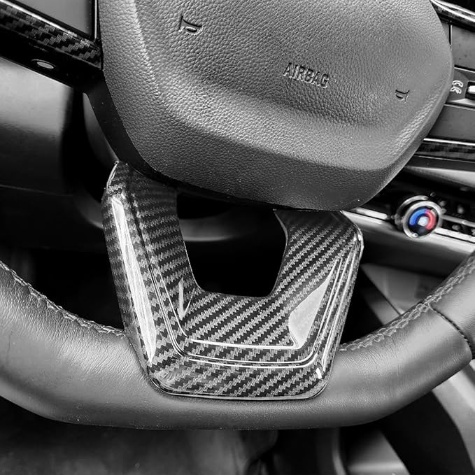 Steering Wheel Cover Compatible with Chevrolet Equinox 2025 2026, Auto Interior Upgrade Accessories-Carbon Fiber Pattern