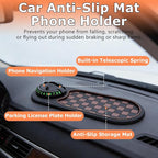 2 PCS Multifunction Car Anti-Slip Mat, All in One Car Organizer Pad,Universal Car Anti Slip Mat Phone Holder,Rotatable Vehicl