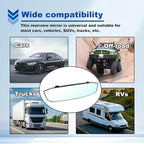 12''x3.5'' Large Rear View Mirror, Clip-on Large Wide Angle Panoramic Convex Rearview Mirrors, Anti Glare HD Clear Tint Interior Panoramic Wide Angle Rear View Mirror for Car SUV Trucks