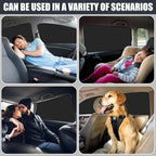 ZATOOTO Car Window Shades - 4 Pack Car Window Covers 99% UV Light Block Side Window Sun Shade Magnetic Curtains Keeps Cooler Privacy for Breastfeeding Taking a nap Camping