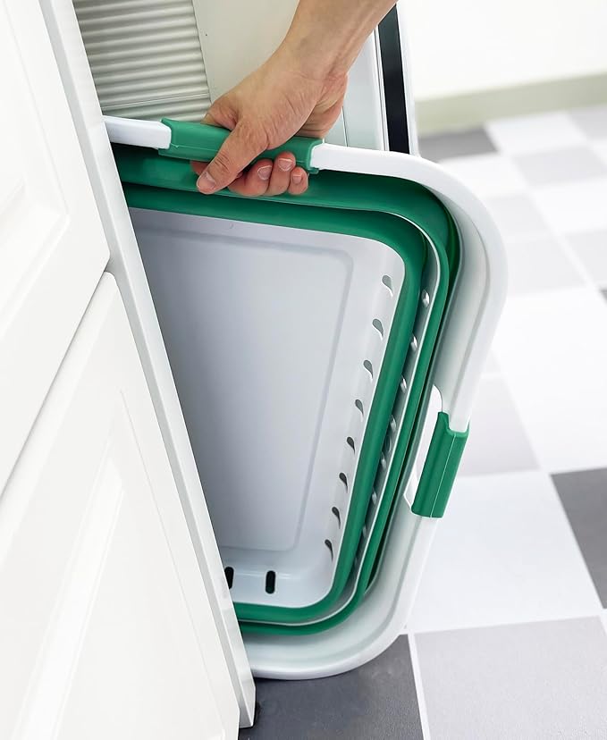 SAMMART 42L (11 gallon) Collapsible Plastic Laundry Basket - Foldable Pop Up Storage Container/Organizer - Space Saving Hampe