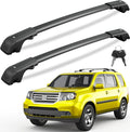 KINGGERI 300LBS Lockable Roof Rack Cross Bars Compatible with Honda Pilot 2009-2015 (with Raised Rails), Aluminum Heavy Duty Crossbar Anti-Theft Metal Lock Key Black Matte Powder Coated Non-Corrosion