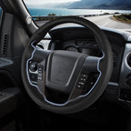 Steering Wheel Cover for Ford F150 2009-2014/ Ford Expedition 2015-2017, Car Steering Wheel Cover Protector Accessories for Ford (Black)