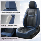 Coverado Car Seat Covers Front, Seat Covers for Cars, Waterproof Car Seat Cushions, 2-Pack Leather Carseat Seat Protectors, U