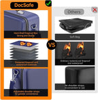DocSafe Fireproof Document Box with Lock, Hard Case File Organizer with Accordion File Folder, Fireproof Water Resistant Safe