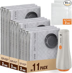 QcoQce Vacuum Storage Bags with Rechargeable Electric Pump, Space Saver Bags for Travel, Vacuum Seal Bags for Clothing, Beddi