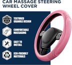 Road Comforts Car Steering Wheel Cover - Microfiber Leather Steering Wheel Wrap Sports 14.5-15 Inch Steering Wheel Cover Non-