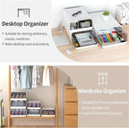 Underwear Organizer Drawer, 1 Cell Plastic Sock Underwear Storage Drawer, Stackable Closet Organizers and Storage Box for Bra