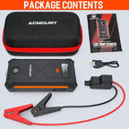 Acmount P110 Car Jump Starter, 6000A Peak Lithium Jump Starter Battery Pack for Up to 10.0L Gas or 8.0L Diesel Engine, Safe