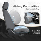 Coverado Seat Covers, Car Seat Covers Front Seats, Leather Seat Covers for Cars, Car Seat Protector Waterproof, Gray Car Seat