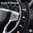 Steering Wheel Cover for Chevy Silverado 1500 2019-Present/ 2500 3500 2020-Present/Blazer 2019-Present (Gasoline Models)/ Suburban Tahoe 2021-2024, Car Steering Wheel Cover Accessories for Chevrolet
