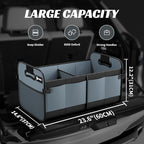 Sposuit Trunk Organizer for Car - 70L Collapsible Car Storage with 11 Pockets & Reinforced Handles, SUV Trunk Organizers for
