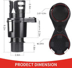 Cup Holder Expander for car 2 in 1 Multifunctional Car Cup Holder Extender Adapter with Adjustable Base Compatible with Hydro