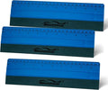 NEWISHTOOL Vinyl Wrap Squeegee for Vinyl, Big Size Wallpaper Smoothing Squeegee, 3 Pack 25CM Decals Squeegee with Ruler & Micro Suede Felt Edge for Sign Making Graphic Window Tint Film Application