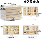 YUFONG Jewelry Organizer with 5 Drawers Clear Acrylic Earring Display Case Velvet Jewelry Storage Box Display Holder for Earr
