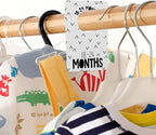 Canopy Street Gender Neutral Closet Baby Clothing Dividers/Modern Pattern Closet Organizers for Newborn to 4T Clothes / 4" x 