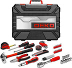 DEKOPRO Tool Set:228 Piece Home Tool Kit, Household Basic Repair Tool Set Comes with Plastic Storage Case, Socket Wrench Set 