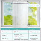 DOWELL Window Privacy Film, Frosted Glass Window Film, Static Cling Glass Vinyl, Heat Blocking Frosting Coverings, Removable Door Stickers for Home Office, Non-Adhesive, Reusable, 23.6 x 118.1 inches