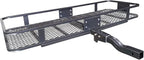 Hitch Mount Cargo Carrier Basket 60"*20"*6"+Waterproof Bag 16 Cubic Feet(58"*19"*24"),and Cargo Net with Attachment Hooks,Ratchet Straps,Hitch Stabilizer.500 Lbs Capacity,foldable,fit 2" Receiver