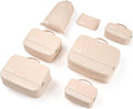 Hanke 7 Set Compression Packing Cubes for Travel, Expandable Large Packing Cubes for Suitcases and Backpack, Luggage Packing 