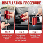 Featwell Car Air Freshener, Three Adjustable Modes Intelligent Aroma Diffuser, Rechargeable Car Diffuser Air Freshener, Red