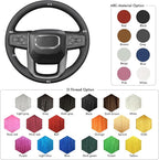 MEWANT Steering Wheel Cover for GMC Sierra 1500 / 2500 / 3500 & Yukon (XL) Hive Microfiber Leather