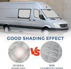 Mercedes Sprinter Sun Shade 7-Piece Set 2019-2023 | Full Cabin Thermal Insulation Kit for LWB Vans | UV Blocker + Privacy Covers (Front/Rear/Side Windows)