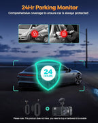 Dash Cam Front and Rear, 4K+1080P Dual Dash Camera for Cars with 5G WiFi, Built-in 32GB Card, Night Vision, G-Sensor, 24H Par