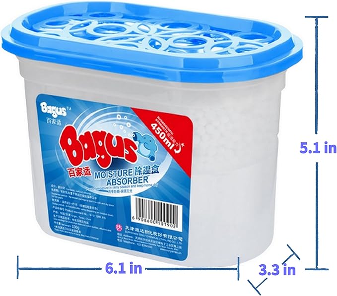 Moisture absorbers Boxes (6 Pack) - 10.5 Oz, Dehumidification Box, Moisture Absorber for Closet, Bathroom, Storage,