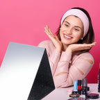 Foldable Full Length Mirror 2-in-1 Wall-Mounted or Tabletop Mirror, Portable Travel Mirror with Handle for Dance Home Bedroom