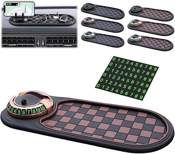 2026 New Multifunctional Car Dashboard Mobile Phone Holder Anti Slip Phone Mat for Car Rotatable Car Dashboard Accessories wi