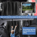 XCBYT Car Window Shades - 2 Pack Side Window Sun Shade Privacy Curtains Upgrade Anti-Fallout Hook 99% Light Block Keeps Cooler Car Blackout Covers for Baby Sleeping Camping Travel Nap