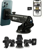 NIRRGO 2-in-1 Dash Cam & Car Phone Holder Mount Bonus-2 Mounting Options Included 1080P HD Loop Recording Dashcam smart App Control, Night Vision G-Sensor Clutter,Easy Setup 32GB SD Card Included
