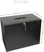 Cathedral Products A4 Steel File Box with Starter Pack of 5 Suspension Files - Black