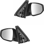 TRQ 2 Piece Driver and Passenger Side Mirror Assembly Set Electric Adjustment Heated No Memory Black Compatible with 2014-201
