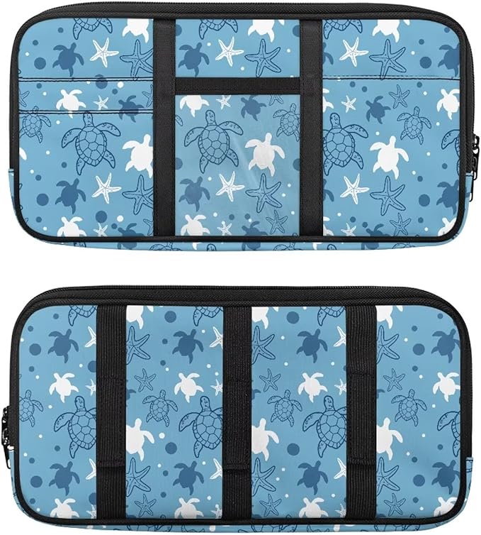 Car Sun Visor Organizer Sea Turtle Sun Visor Organizer with Big Zipper Pocket Cars Interior Accessories Easy to Store for Cars, Trucks & SUVs